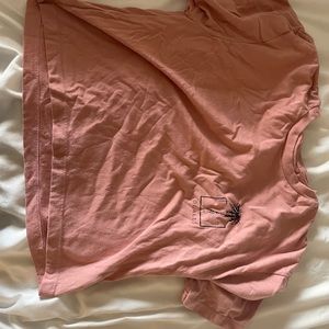 Trendy pink locales beach crop top